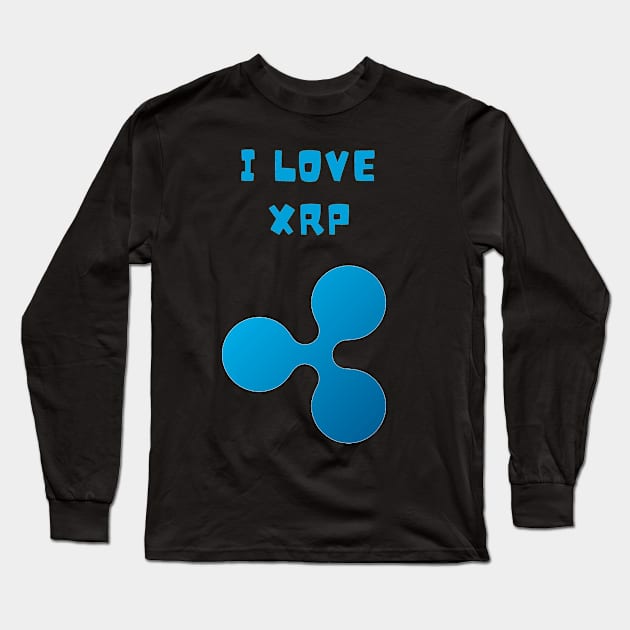 I LOVE XRP Long Sleeve T-Shirt by CRYPTO STORE